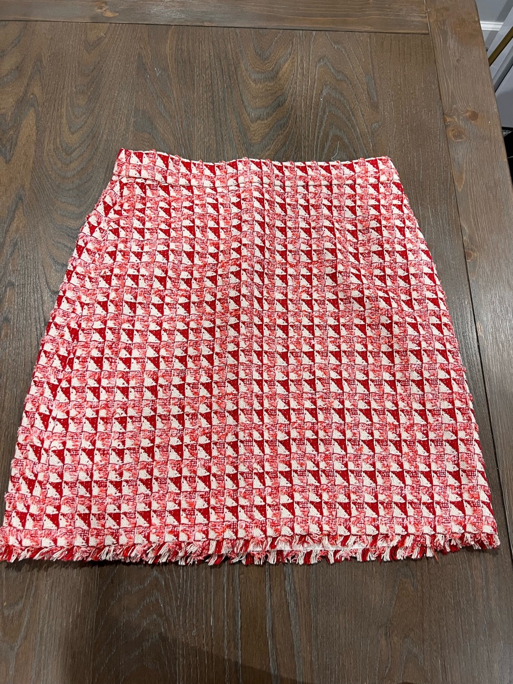 Tweed Fringe Mini Skirt